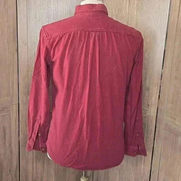Men's Flannel Red Button-Down Shirt - Picture 5 of 9
